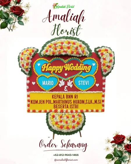 Papan Bunga Pernikahan Kembangkuning